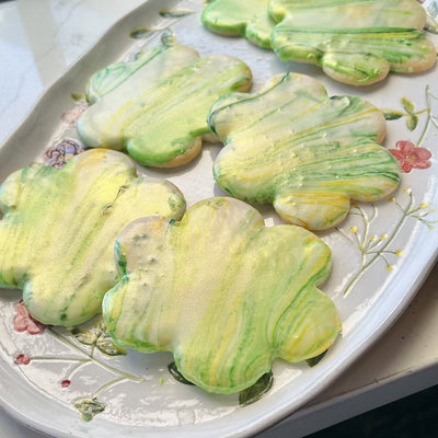 Green & Gold Daisy Sugar Cookies (Dozen)