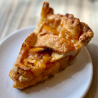 Lattice Topped Peach Pie